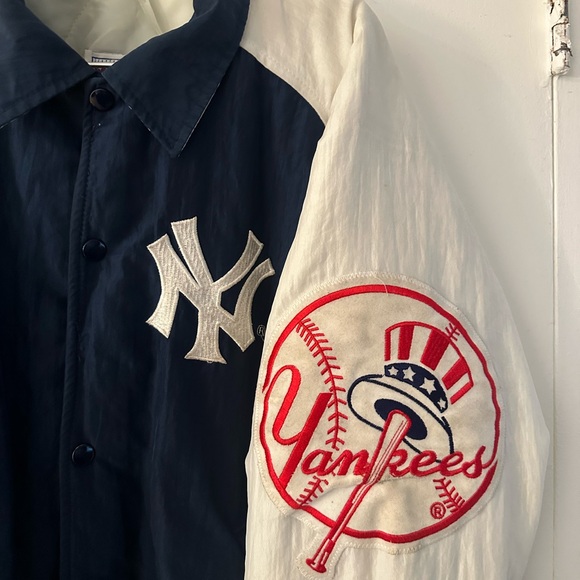 Starter Men's Navy and White Yankees Jacket - Picture 2 of 6